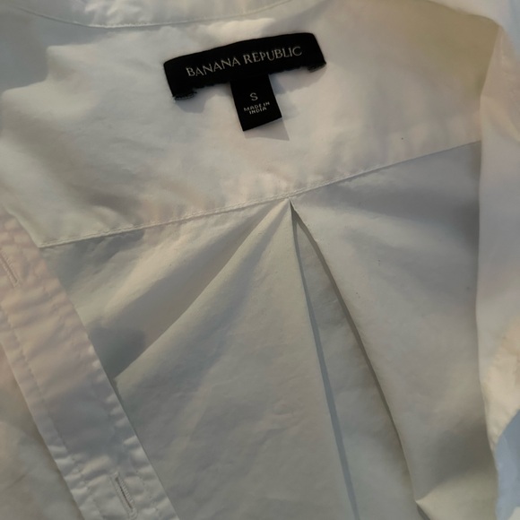 Banana republic long sleeve white eyelet detail shirt - Picture 3 of 5